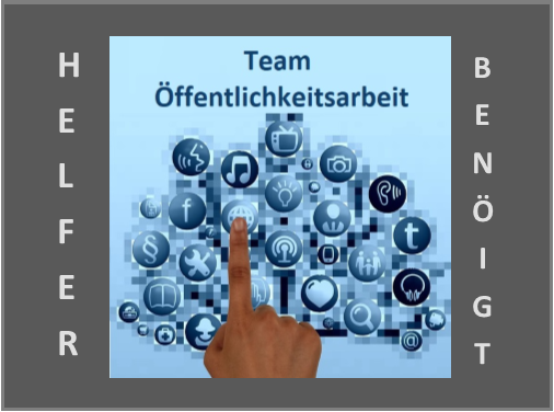 Das Team Öffentlichkeitsarbeit sucht Helfer