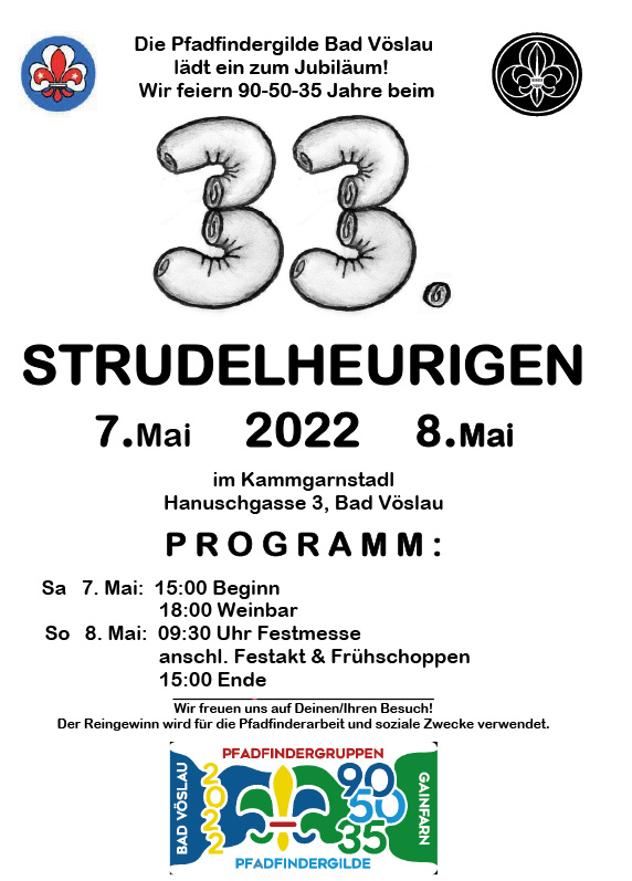 2022 Plakat Strudelheuriger Bad Vöslau