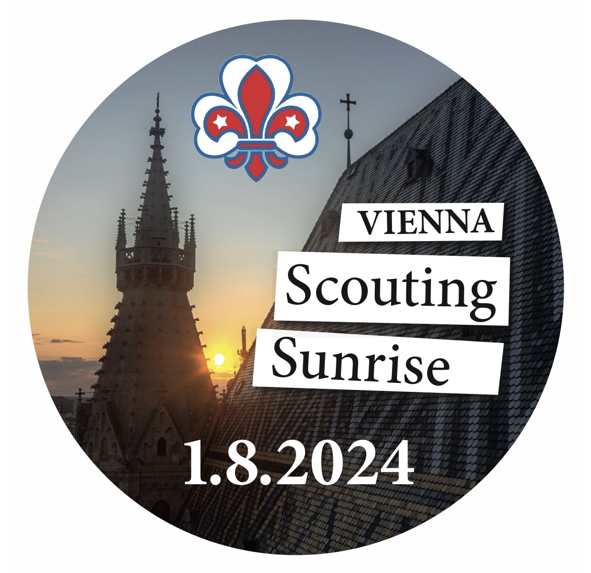 Vienna Scouting Sunrise Button